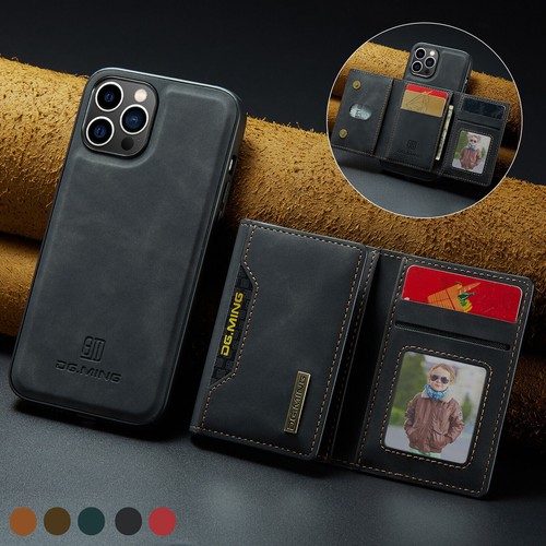 For iPhone 15 Plus 16E 14 13 12 11 Pro Max 7 8 Detachable Back Cover Wallet Case - Picture 2 of 72