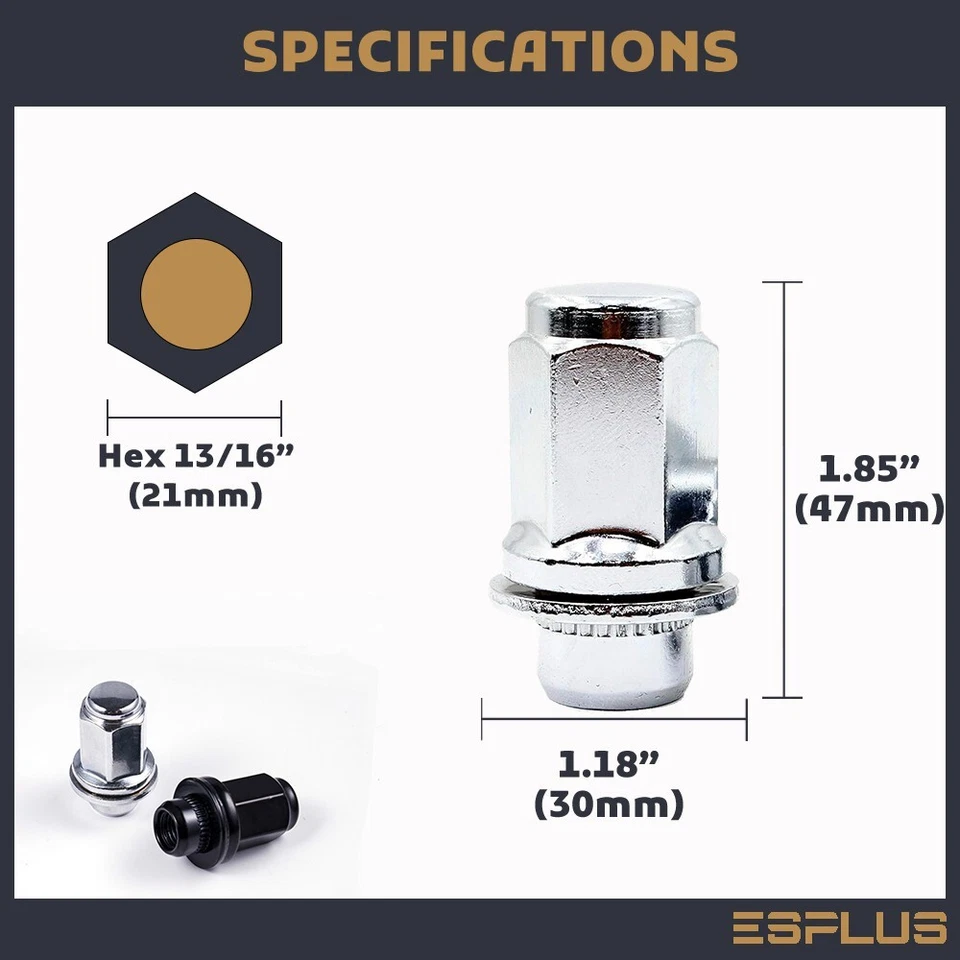 Tuerca magnética negra 20 piezas Jaguar 1,85" OEM M12x1,5 13/16" apta para F/S/X/XE/XF/XFR/XJ Foto 3 de 4