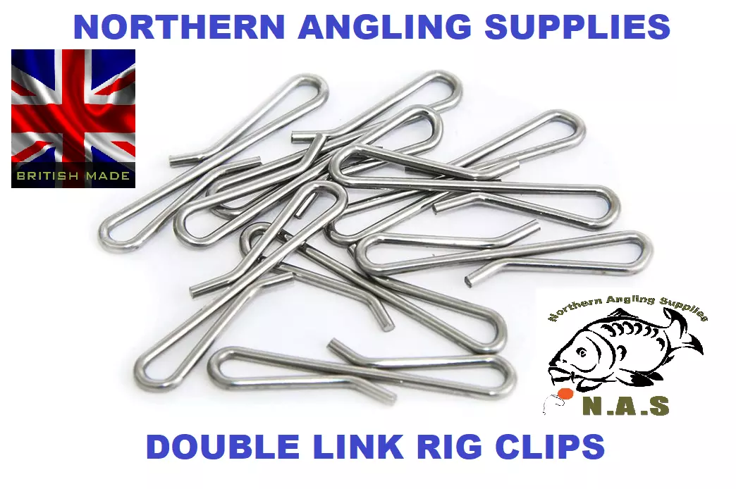 SEA FISHING TACKLE - DOUBLE RIG CLIPS - STRONG EASY CHANGE LINKS