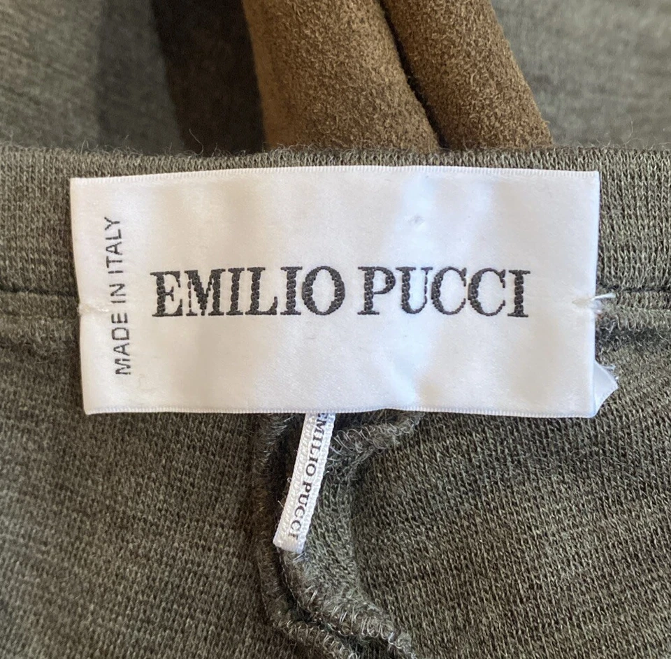 EMILIO PUCCI Mezcla de Lana con Piel de Becerro Leggings Pantalones de Montar Talla 8 Foto 4 de 4