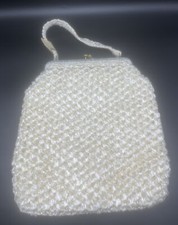 VTG Large IVORY Straw Handbag Purse Made In Italy 15 X 14 Single Handle NEW