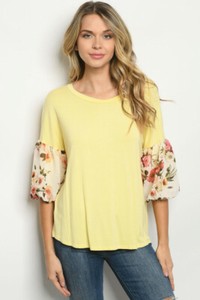 yellow floral tunic