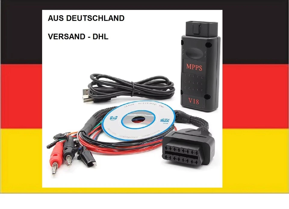 UIOTECH NUEVO 2025 MPPS V18 de Alemania PRINCIPAL + Cable adaptador tricore multiboot ECU