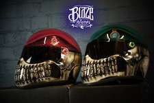 Casco Moto Personalizzato Verniciato/Airbrushed Disegno Reggimentale 