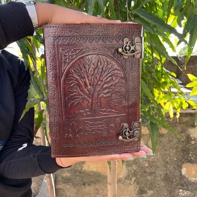 10''X13'' Tree of Life Leather Premium Handmade journal antique designs 630 page