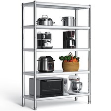 5 Tier Storage Shelf Heavy Duty Stainless Steel Shelves Organizer for Kitchen