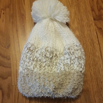 Jessica Simpson Knit Beanie with Pom Pom s-l400.jpg main image 2