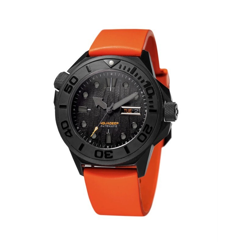 [夏休みSALE]UNDONE Aquadeep Signal Orange Undone AQUADEEP SUBMERGE Automatic Titanium Black Orange
