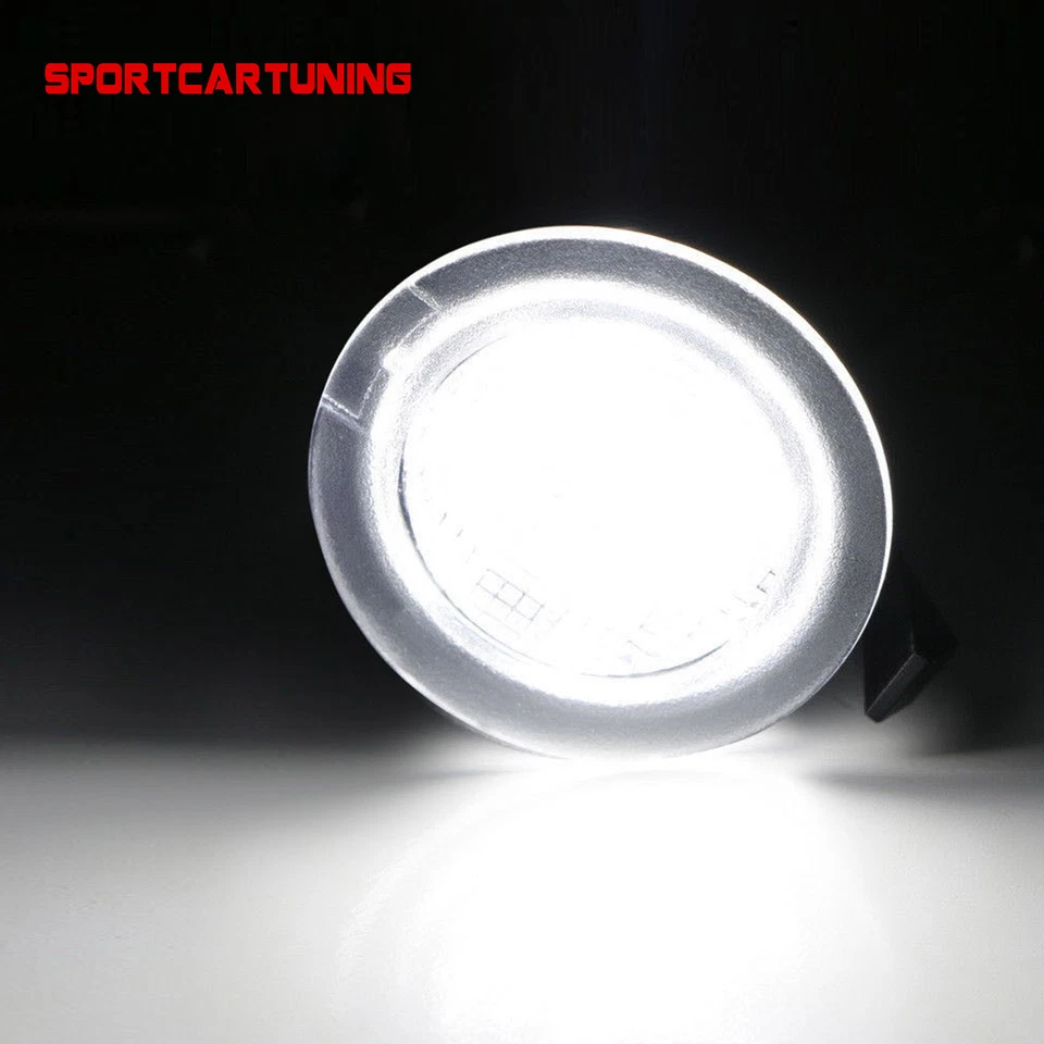 Luces de charco de espejo lateral LED completas blancas para Ford F150 Edge Flex Taurus Explorer Foto 2 de 4