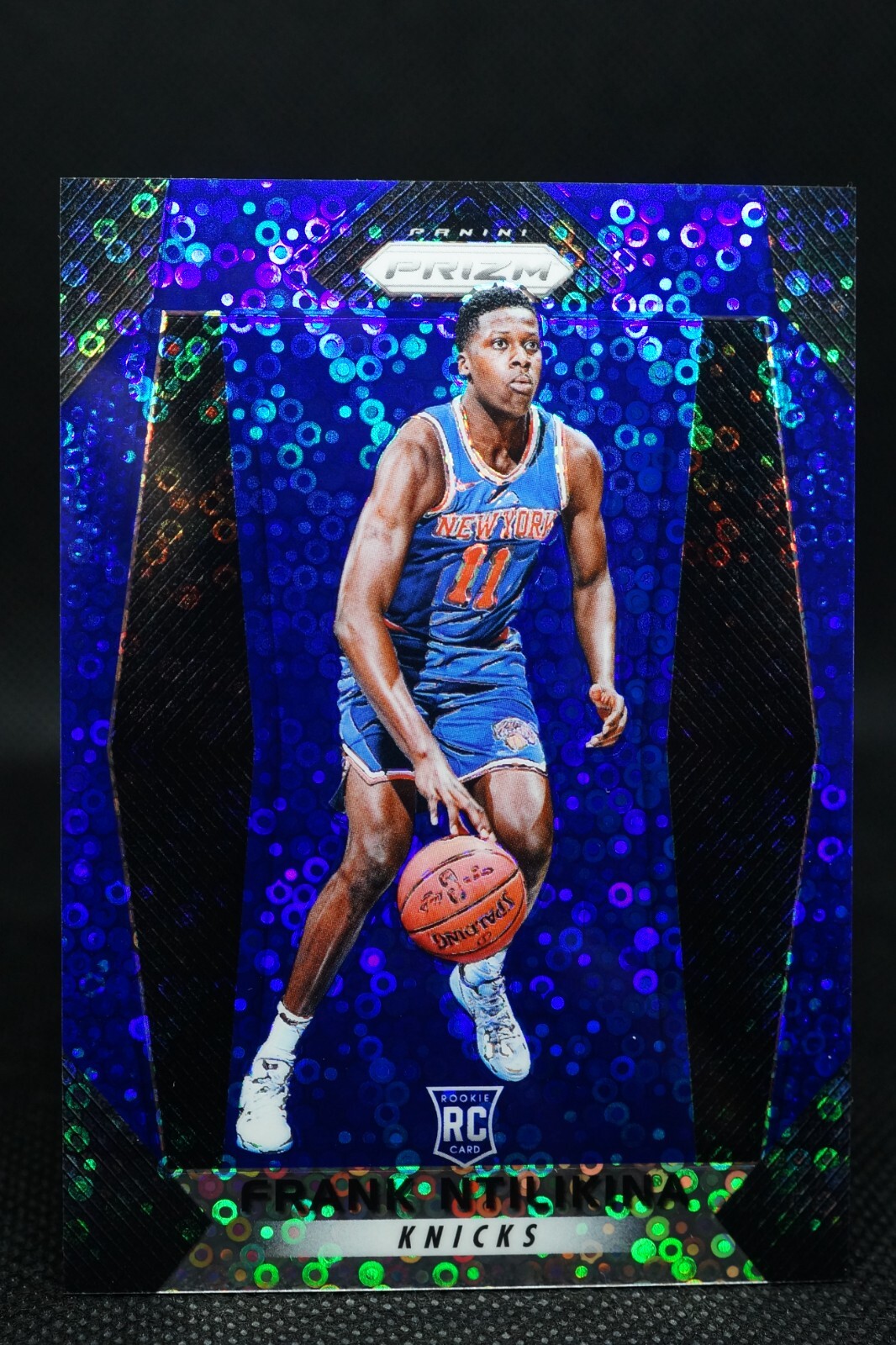 2017-18 NBA Prizm Fast Break Blue Disco #275 Frank Ntilikina 158/175 ROOKIE