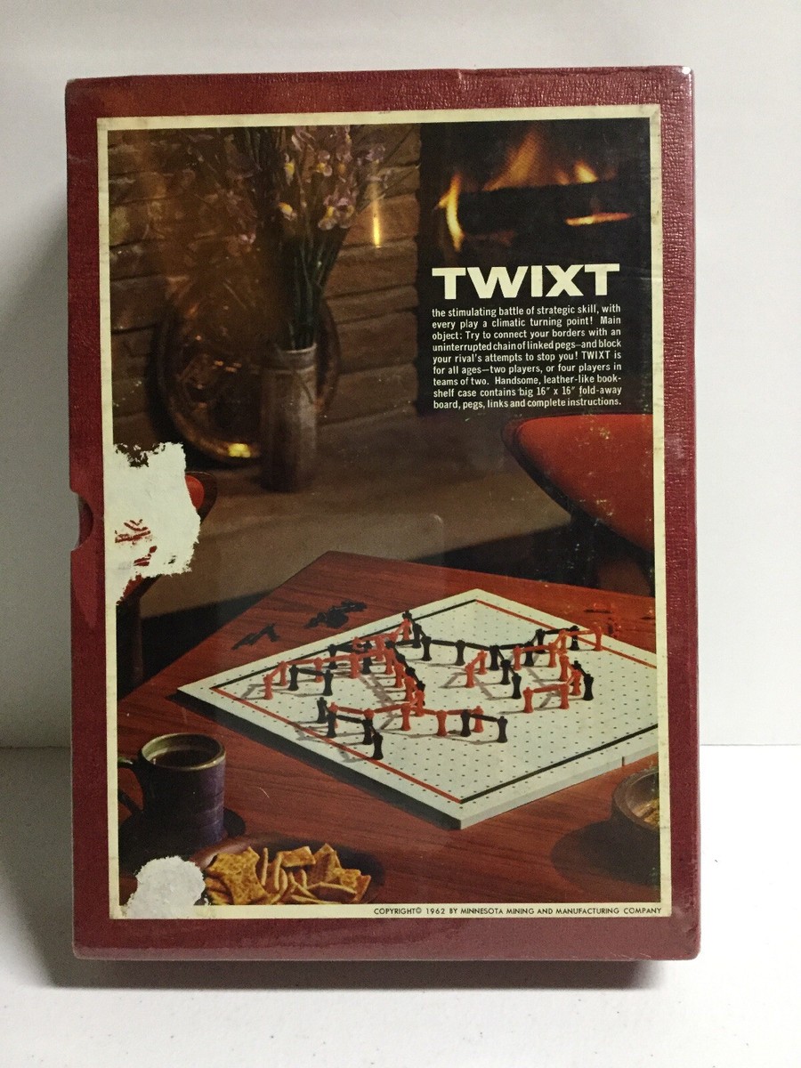 Vintage 1962 TWIXT Game 3M Bookshelf Complete! Tactical Strategy
