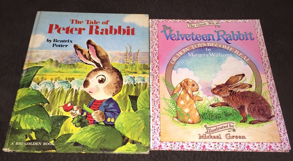 Lot of 2 Large Bunny Rabbit H/C Books: Tale Of Peter Rabbit