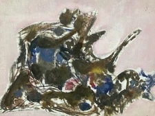 Beautiful Oil Painting on Panel Abstract Miloje Todorovitch Lyrical Abstraction