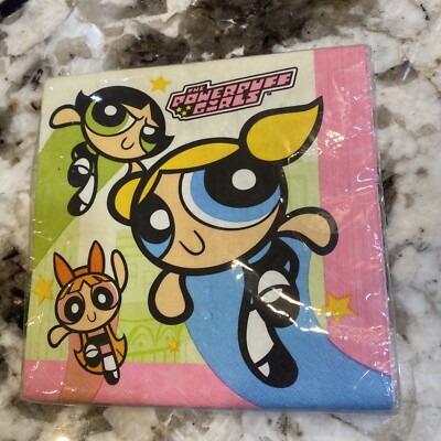 Powerpuff Girls 3-Ply Napkins Set of 16 New In Package DesignWare Parties Dinner