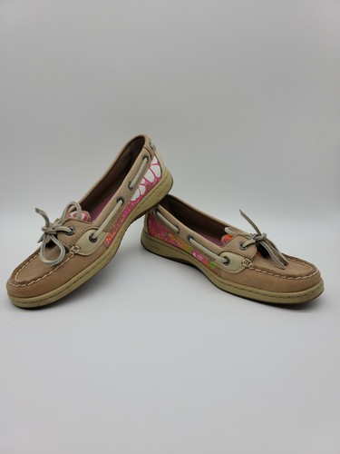 Sperry Top Sider Tan Leather Boat Shoes 