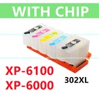 Empty refillable Ink Cartridge T302 302 XL for  XP-6000 XP-6100 Printer