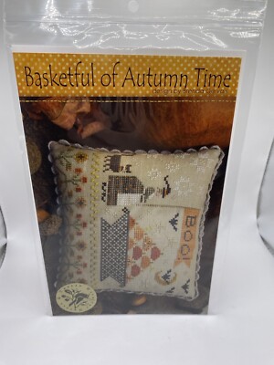 BASKETFUL OF AUTUMN TIME ~With Thy Needle & Thread ~Chart Mini Pillow Counted