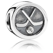 PANDORA Hockey Puck Charm 791203CZ
