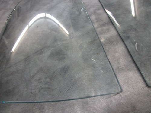 1957 MERCURY TURNPIKE CRUISER BACK GLASS REAR WINDOW CORNER PAIR - Picture 3 of 10