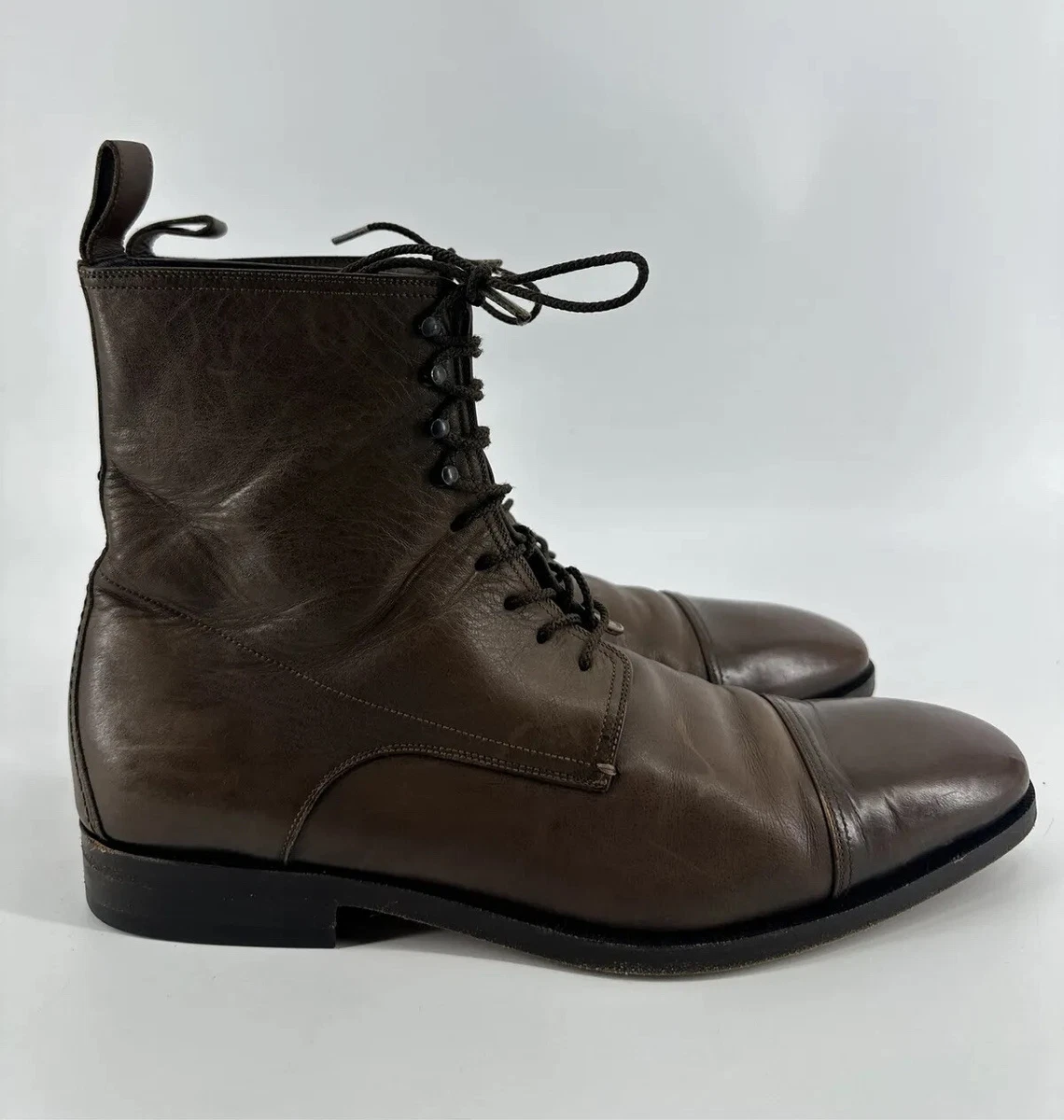 Gucci Military Style Boots in Brown for Men