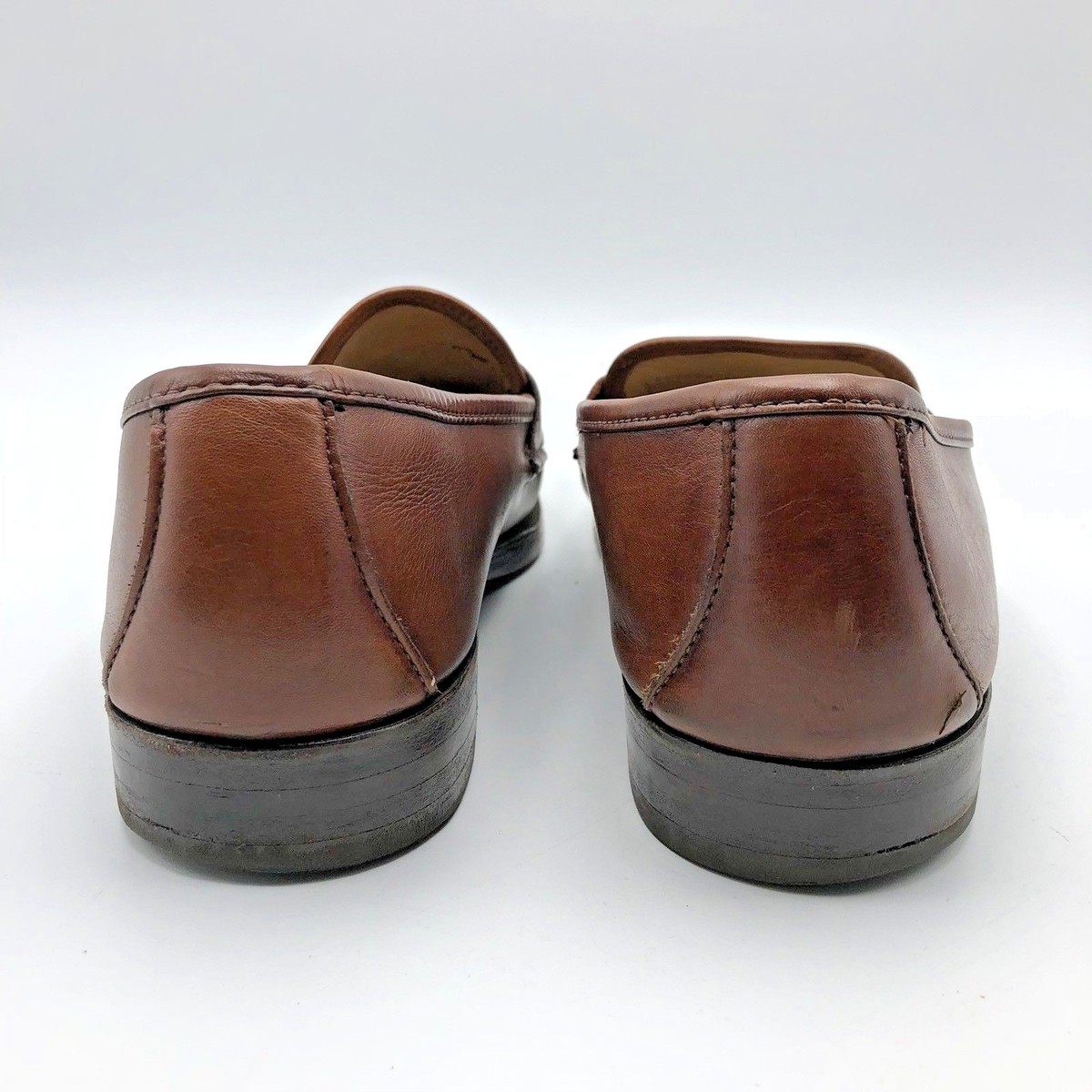 Allen Edmonds Hanover Men Brown Slip On Penny Loafer Shoe  display picture 3