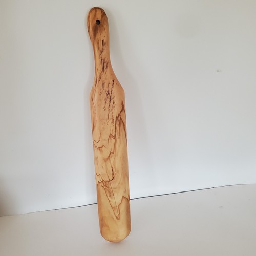 SWISSMAR Italian Olive Wood 2 3/4" Wide Serving Tray 19.5” Long w/Handle Classic - Picture 10 of 11