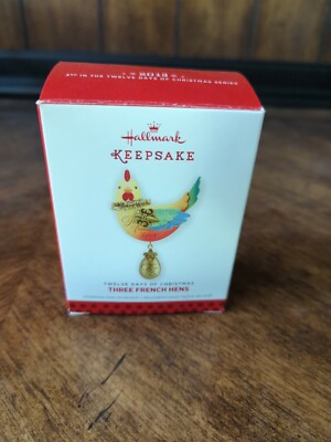 2013 Hallmark Ornament - 3 Three French Hens 3rd in 12 Twelve Days of Christmas 