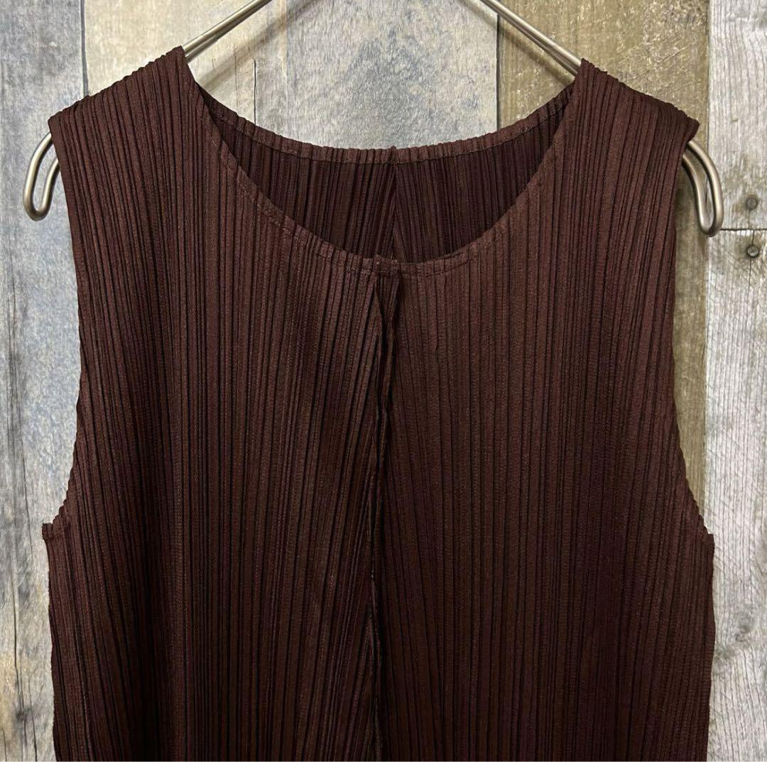 PLEATS PLEASE ISSEY MIYAKE sleeve Dress brown 3 Used | eBay