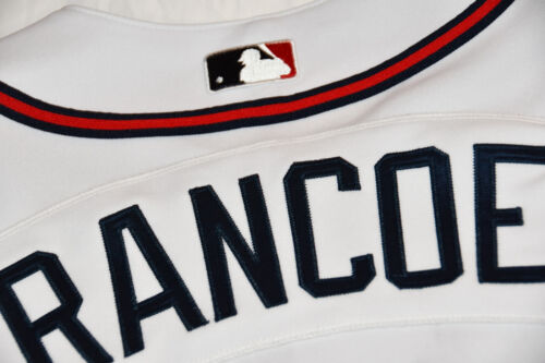 NUOVA maglia bianca Majestic AUTENTICA collezione Atlanta Braves 48 Jeff Francoeur - Foto 15 di 20
