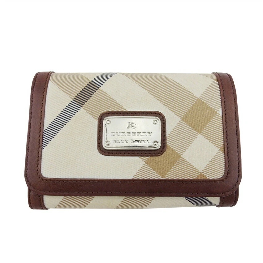 Burberry Blue Label L shaped Fastener Wallet Middle long wallet