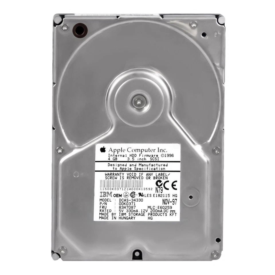 Hard Drive Apple 655-0539 DCAS-34330 83H7087 4.3GB 5.4K SCSI 3.5'' - Image 3 of 3