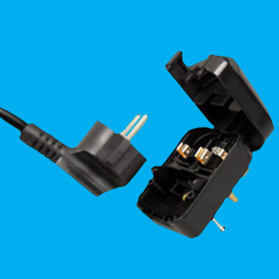 Earthed Schuko Euro to UK 3 Pin Mains Fused Plug Converter Travel Adaptor