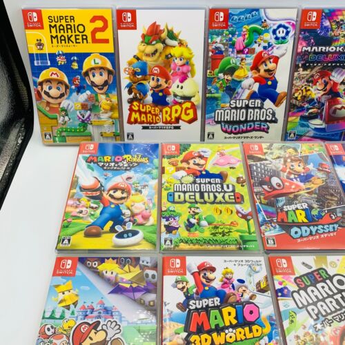Nintendo Switch Video Game Super Mario Series 17 Type Choice Japan Tested w/Case - Picture 37 of 40