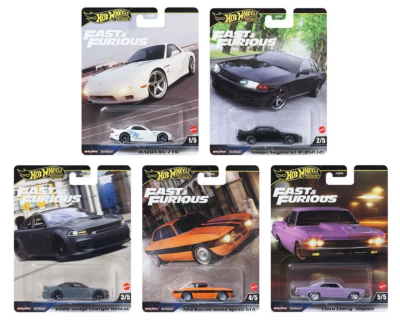 Hot Wheels Fast & Furious Premium 2025 K Set of 5 Cars HNW46-956K