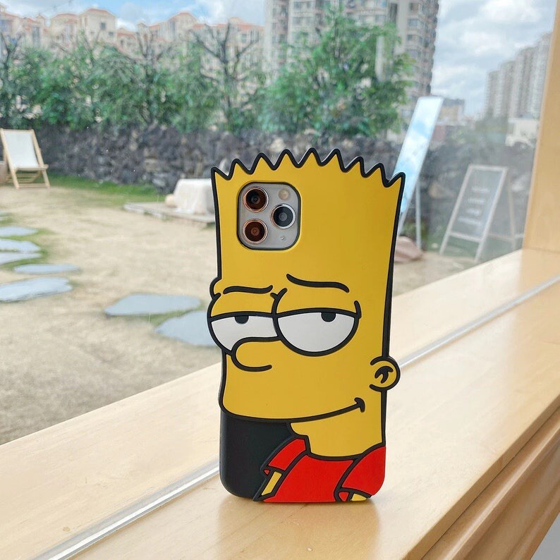 Funny 3D Bart Simpson Apple iPhone Shockproof Cases For All
