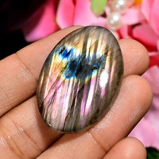 Multi Labradorite Oval Shape Cabochon Loose Gemstone 45 Ct. 36X24X6 mm CG-223
