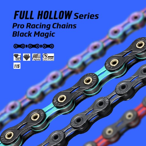 Diamond Like Coating 11 Speed Bicycle Chain Cycling Mountain Road Bike Chains - Picture 2 of 17