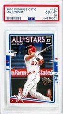 2020 Panini Donruss Optic Mike Trout All Stars No. 197 PSA 10 Gem 💎