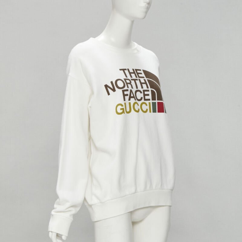 GUCCI THE NORTH FACE logo print white cotton oversized GUCCI THE NORTH FACE logo print white cotton oversized