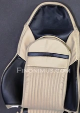 Best fit for Chevy Corvette C5 Sports seat cover Synthetic Leather - Blk/Lt. Oak