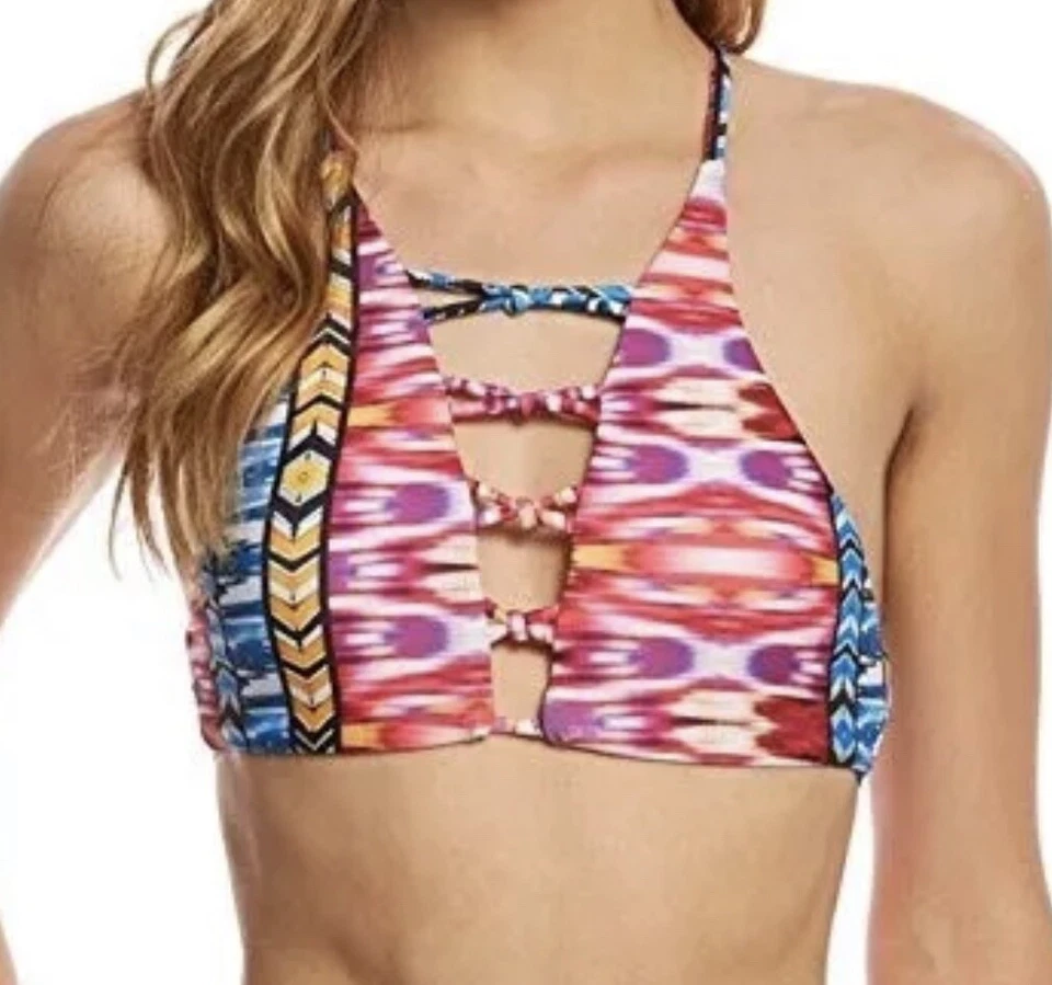 NWT Raisins Newport High Neck Bra Bikini Swim Top Medium Jrs Around the World M - Image 2 of 4