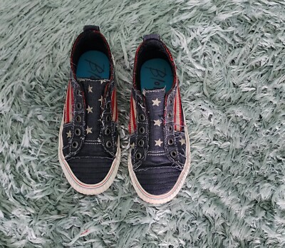 Blowfish Womens Slide On Shoes Size American Flag Red White