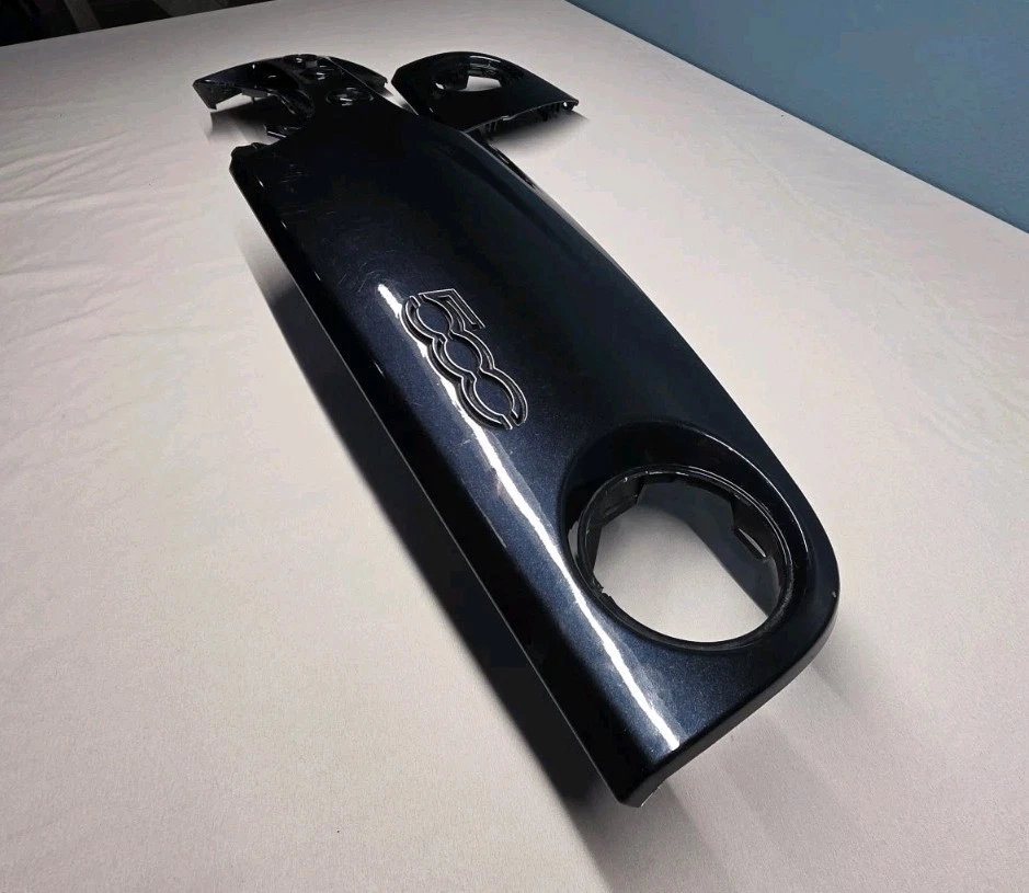 2012–2015 Fiat 500 Abarth OEM Fathom Blue Dash Trim Panel Air Vent Bezel - Image 3 of 4