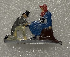 Vintage Heinrichsen German Flat Lead "Help W/Ice Skates  