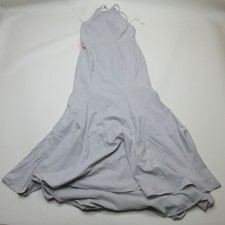 Jarlo Womens Carlin High Neck Fishtail Dress UK 14 Silver Maxi Gown Open Back