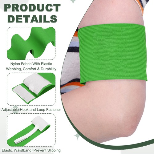 2Pcs Captain Armbands, Adjustable Arm Band, Dark Green - Afbeelding 3 van 7