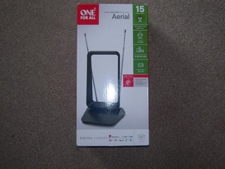 One For All Amplified Indoor Digital TV Aerial Freeview 15 Miles SV9460