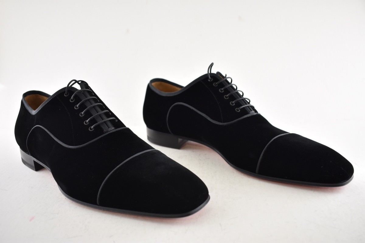 Christian Louboutin Men Greggo Orlato Flat Black Velvet 