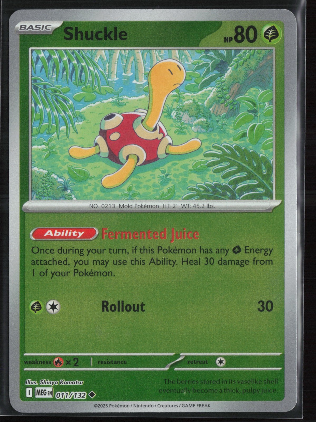Shuckle 11/132 Reverse Holo - Mega Evolution - PTCG - NM