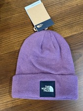 NWT The North Face Big Box Beanie Knit Hat Unisex One Size Midnight Mauve
